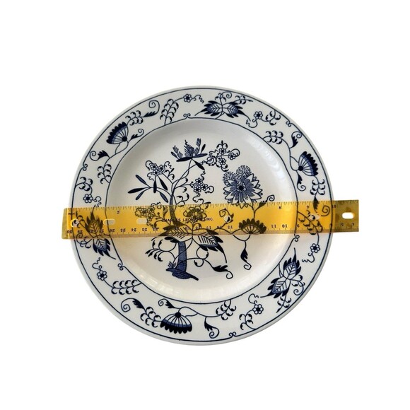Vintage Royal China Doorn Blue Onion 10” Ceramic Ironstone Dinner Plate Floral-1 - Picture 7 of 7